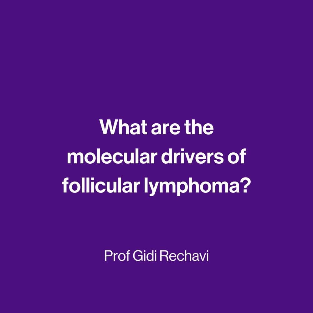 What are the molecular drivers of follicular lymphoma?